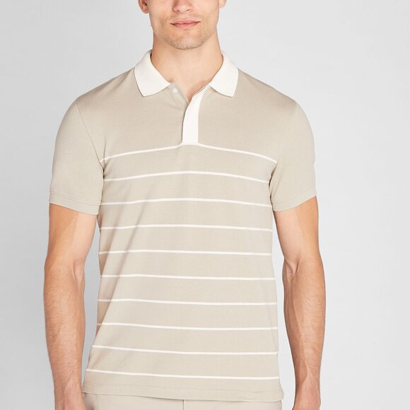 Colorblock Polo - New With Tags - NEVER WORN - Tan Multi